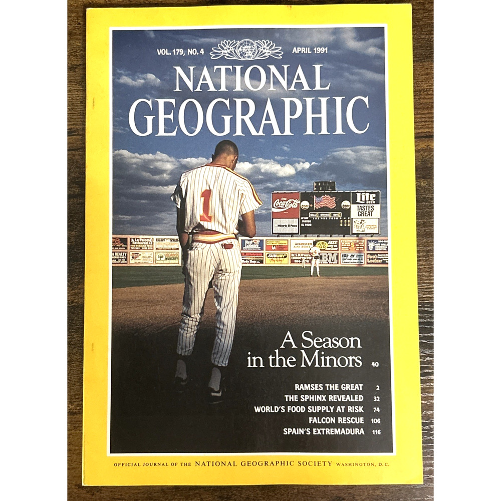 National Geographic Magazine April 1991 Minors Season Sphinx Falcon Rescue Spain